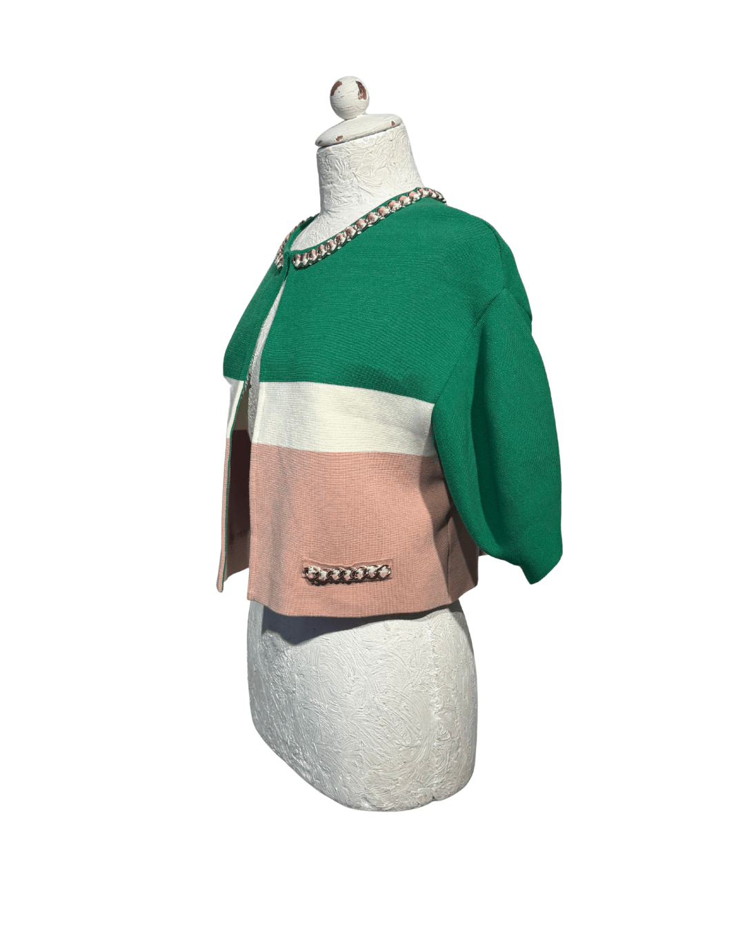 CARDIGAN TRICOLORE ELISABETTA FRANCHI Tg 40