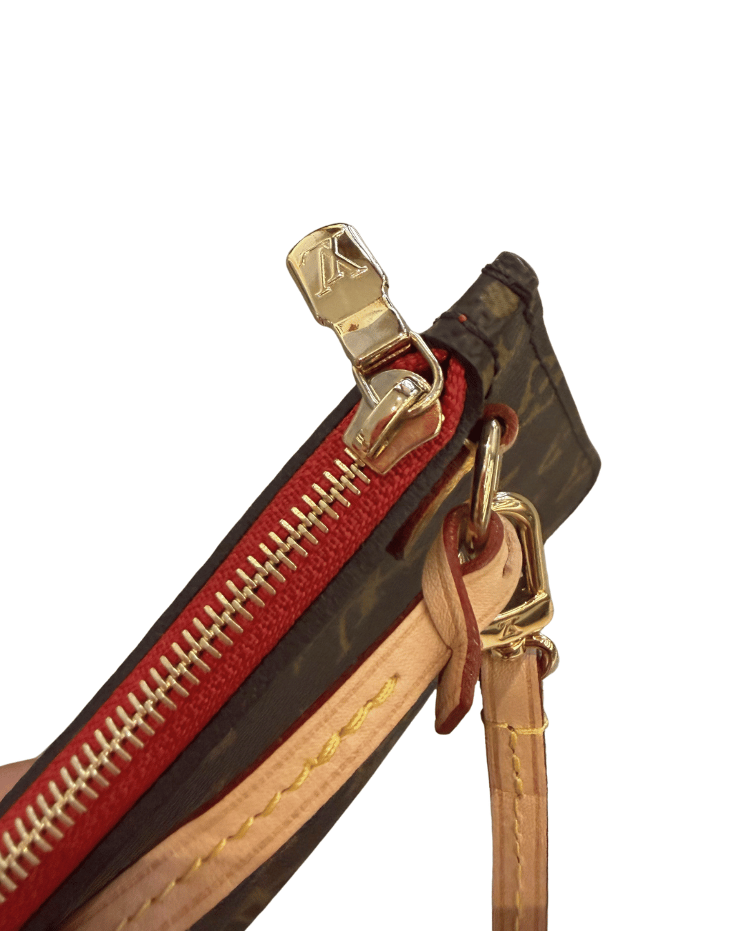 POCHETTE PIATTA LOUIS VUITTON MONOGRAM INTERNO ROSSO
