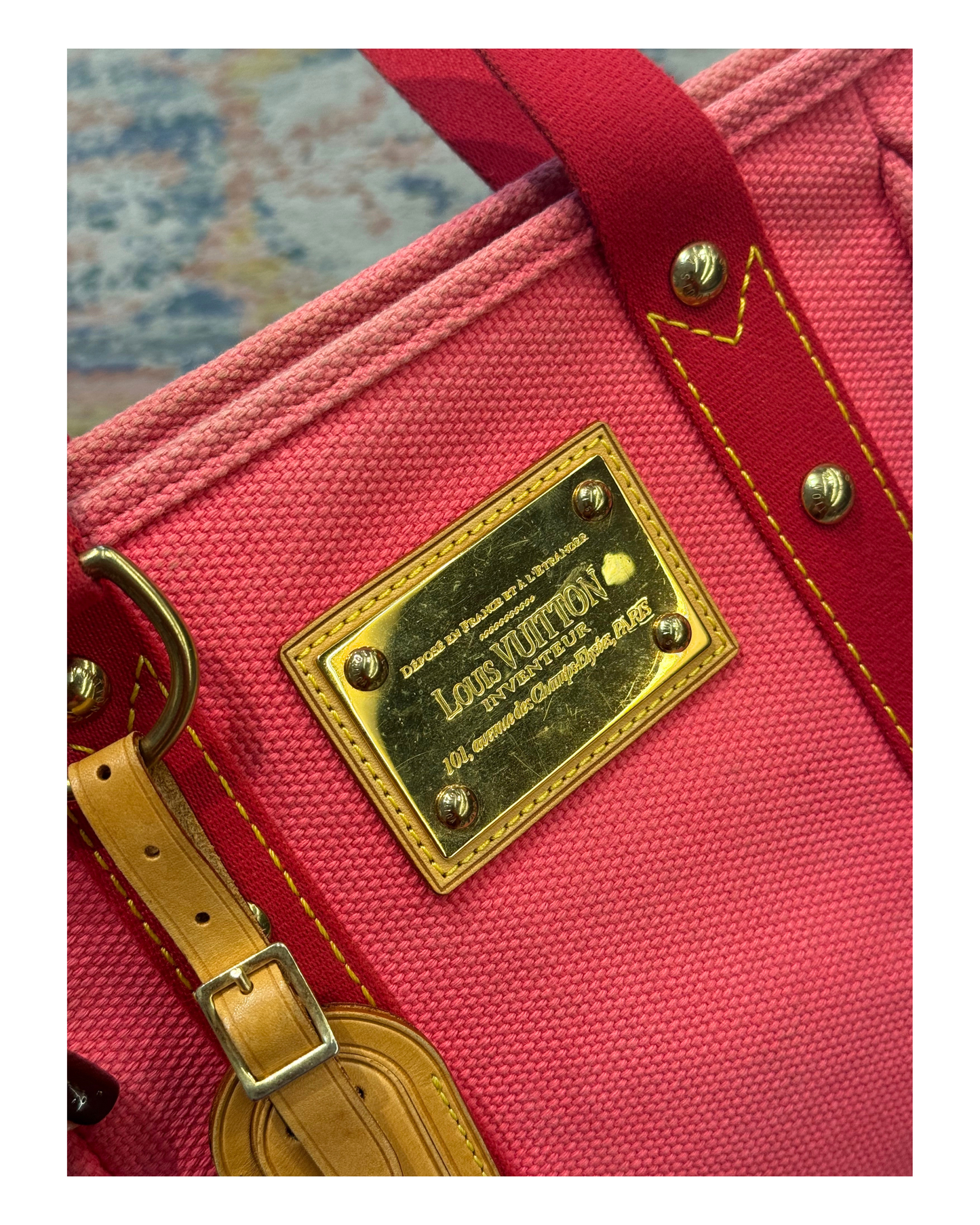 ANTIGUA CABAS LOUIS VUITTON TESSUTO ROSA