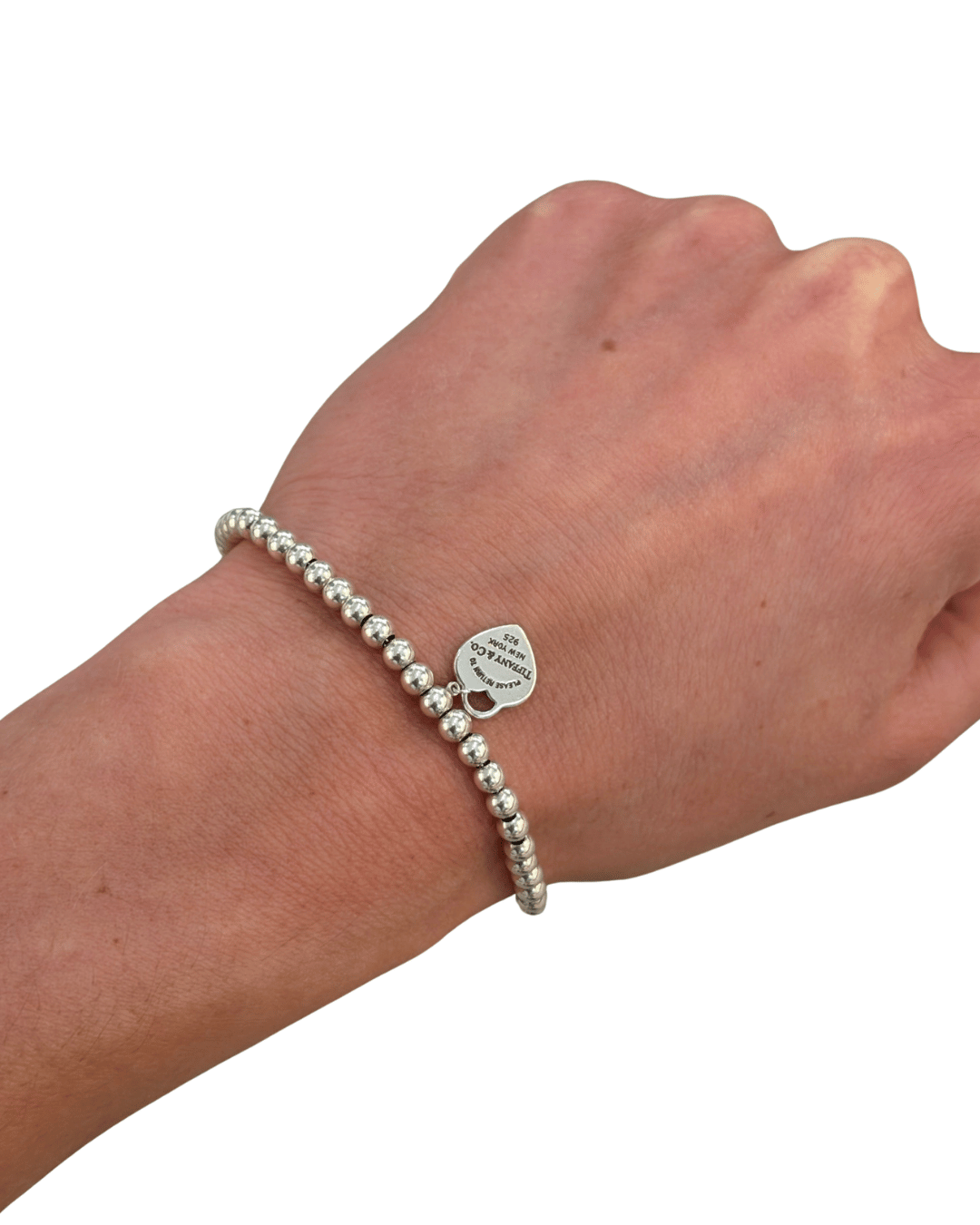 BRACCIALE TIFFANY BEAD HEART TAG