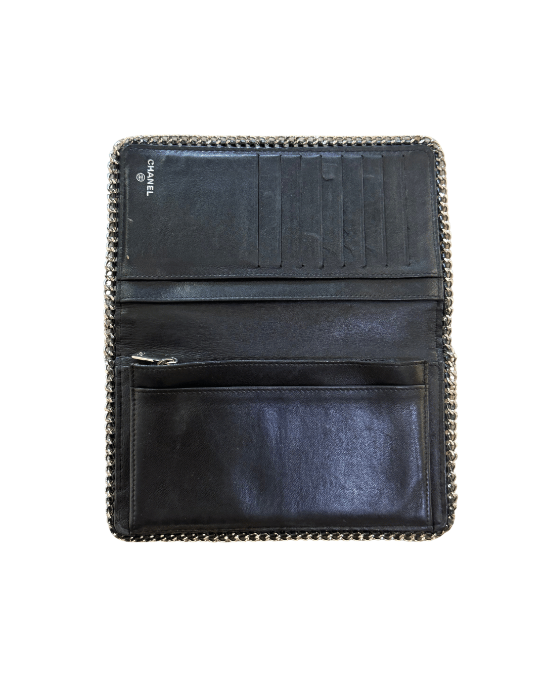 PORTAFOGLIO CHANEL PELLE VERNICIATA NERA