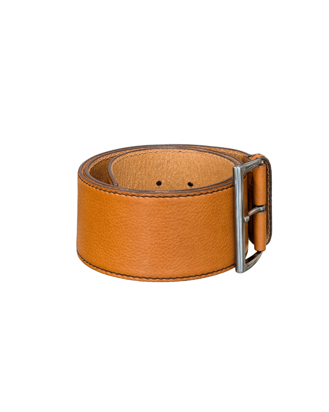 CINTURA PRADA COLOR CUOIO FASCIA ALTA 80