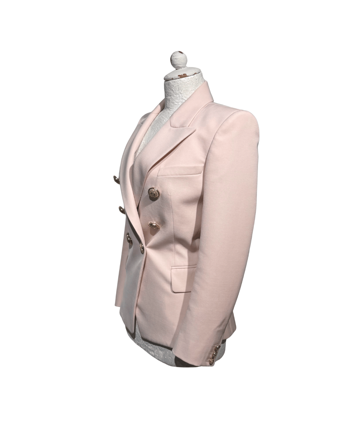 GIACCA BALMAIN ROSA DOPPIOPETTO Tg 40