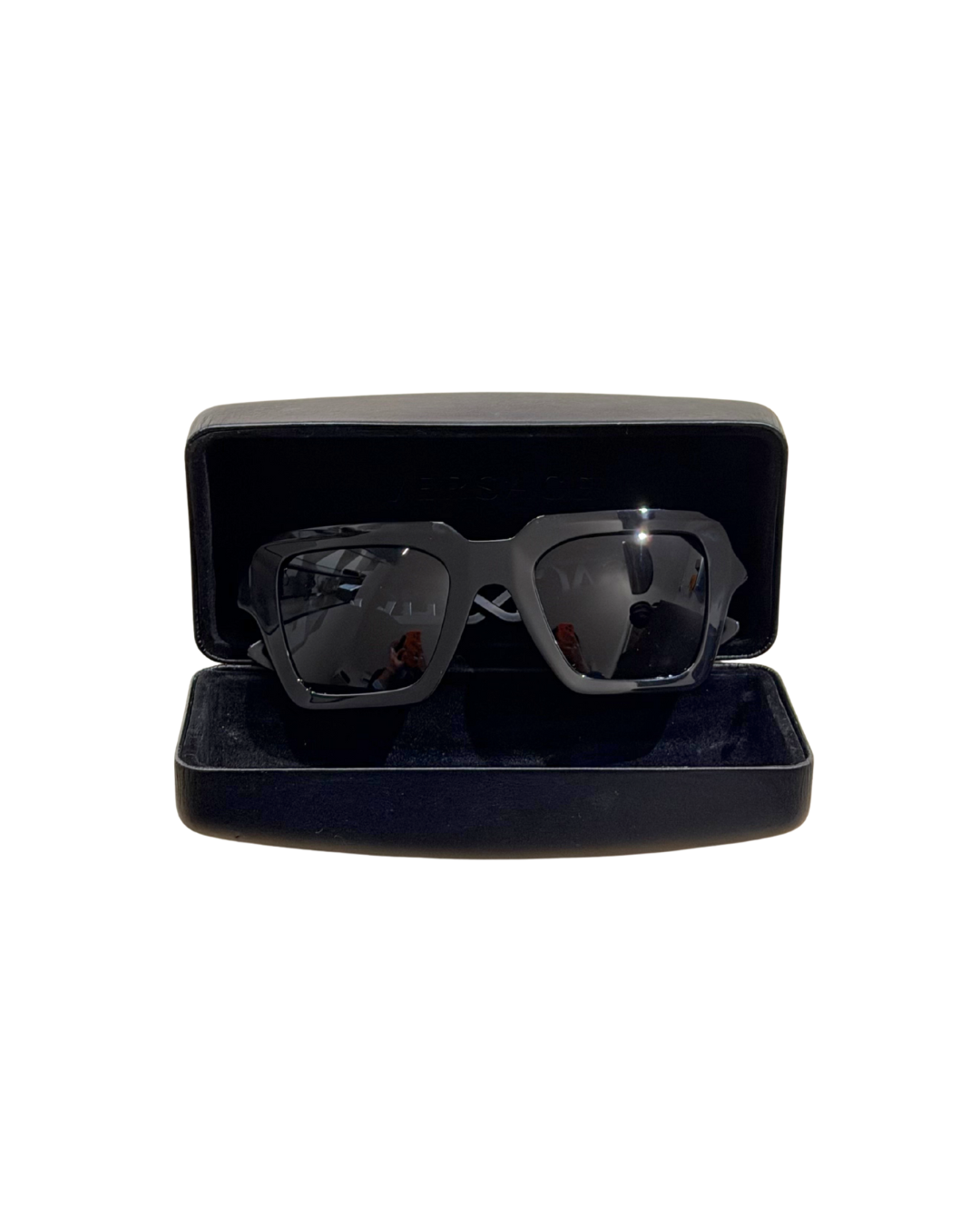 OCCHIALI VERSACE NERI LOGO CUT-OUT