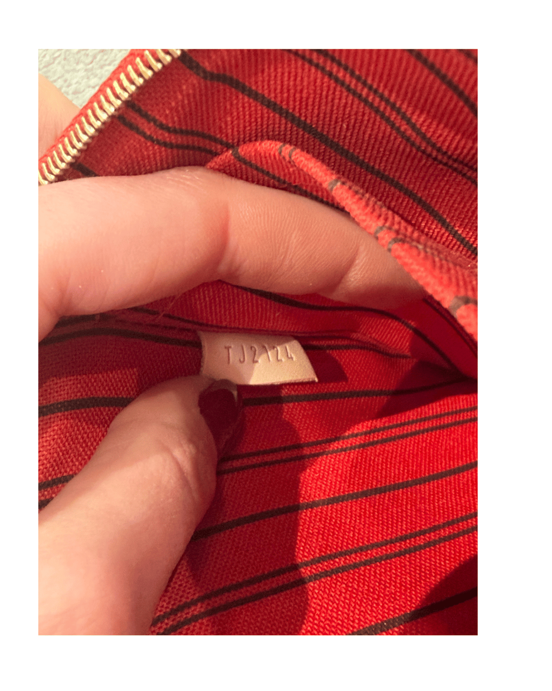 POCHETTE PIATTA LOUIS VUITTON INTERNO PEONIA