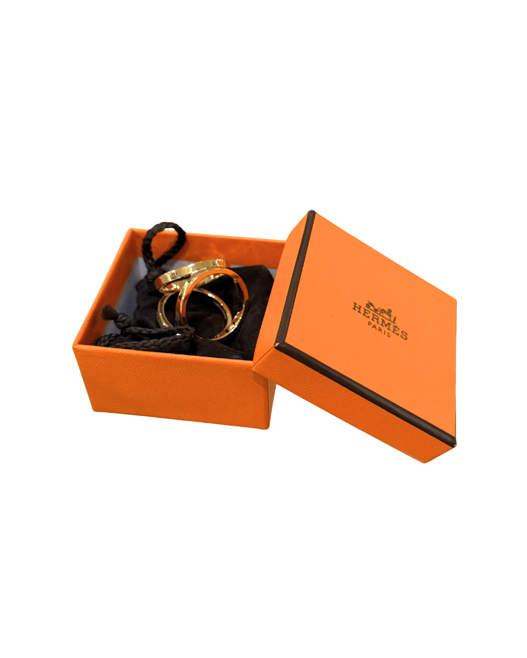 FERMA CARRE HERMES METALLO DORATO