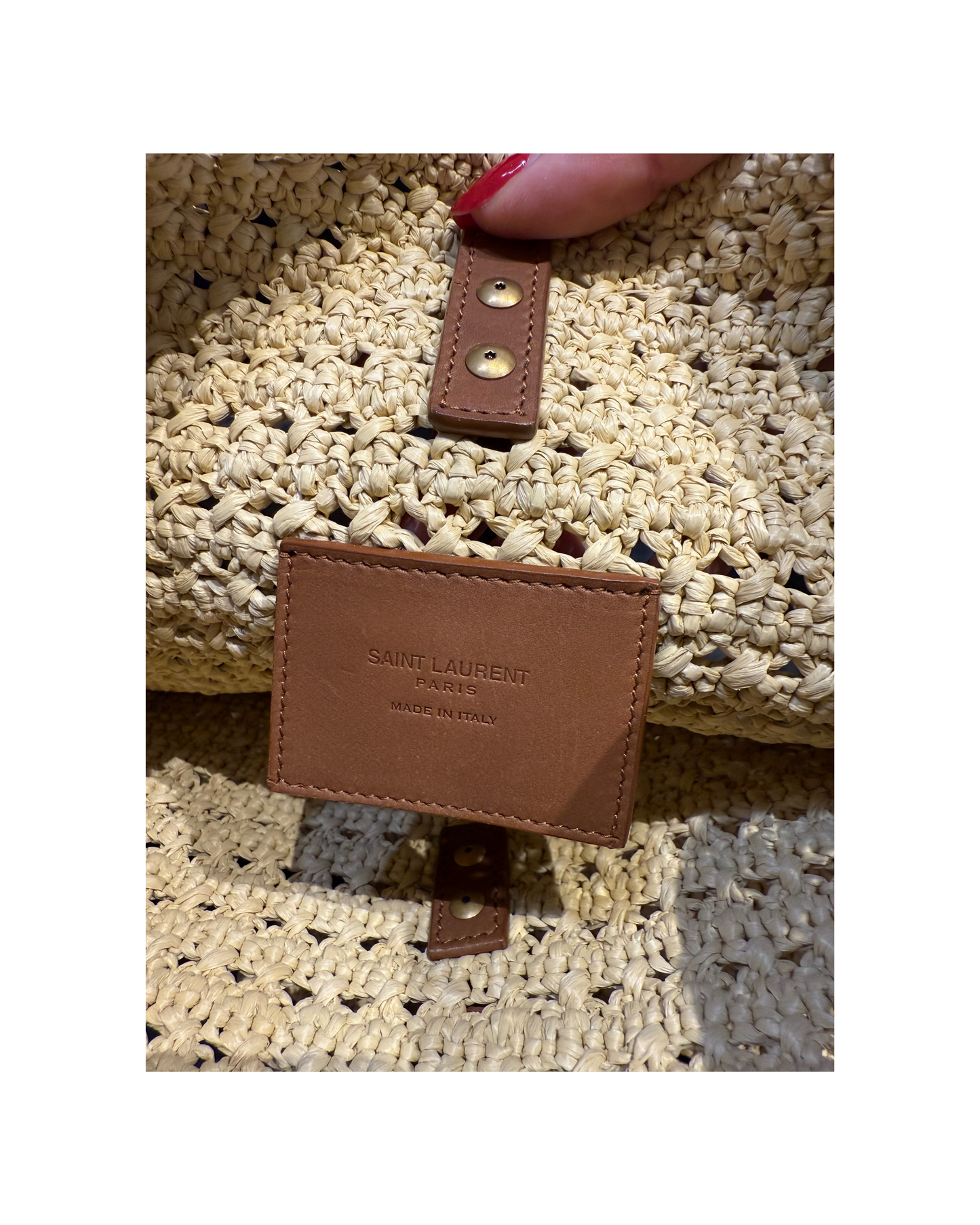 YSL IN RAFFIA INTRECCIATA