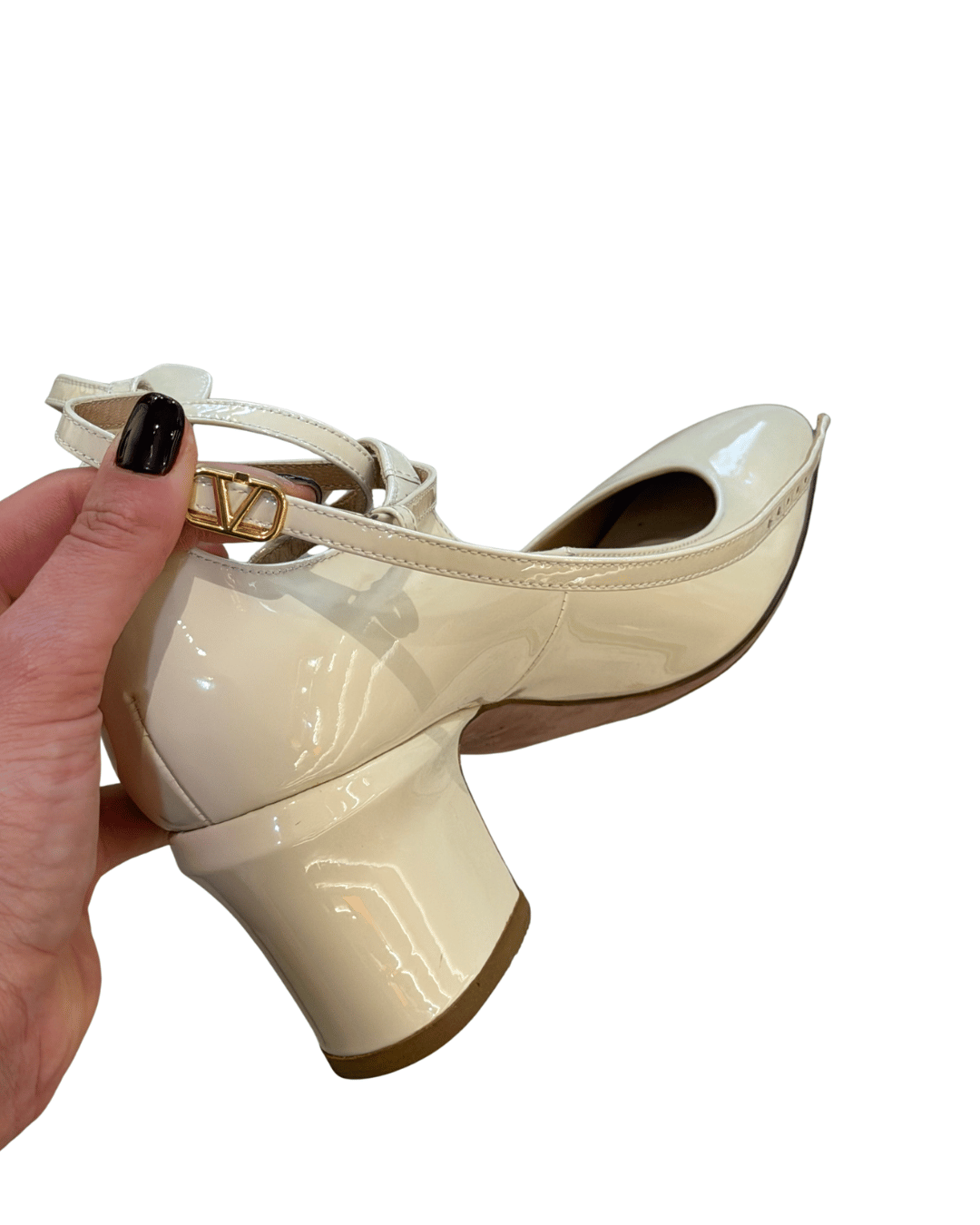 PUMPS TAN-GO VALENTINO VERNICE COLOR CREMA Nr 41