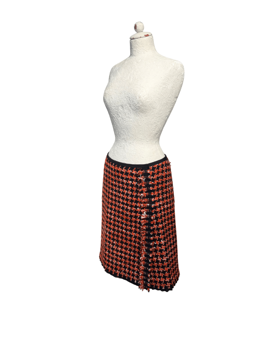 GONNA PRADA BOUCLE NERA ARANCIONE E BIANCA TG 40