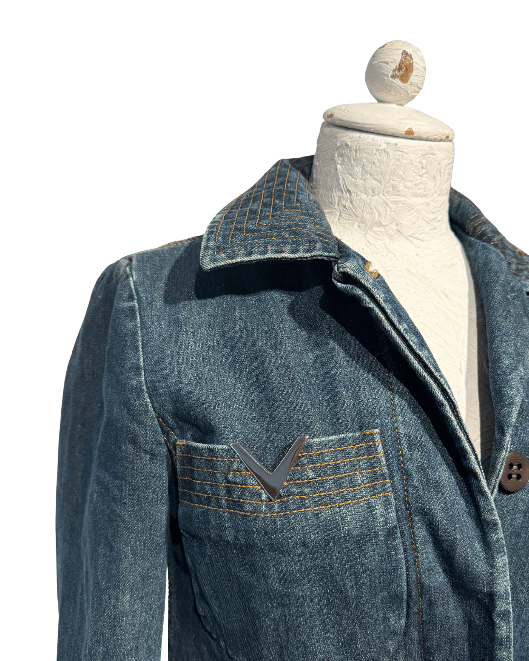 GIACCA LUNGA DENIM RED VALENTINO Tg 42