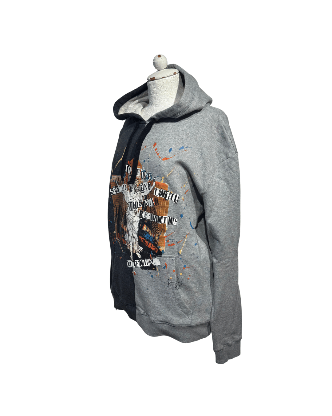 FELPA GRIGIA BICOLORE VALETINO