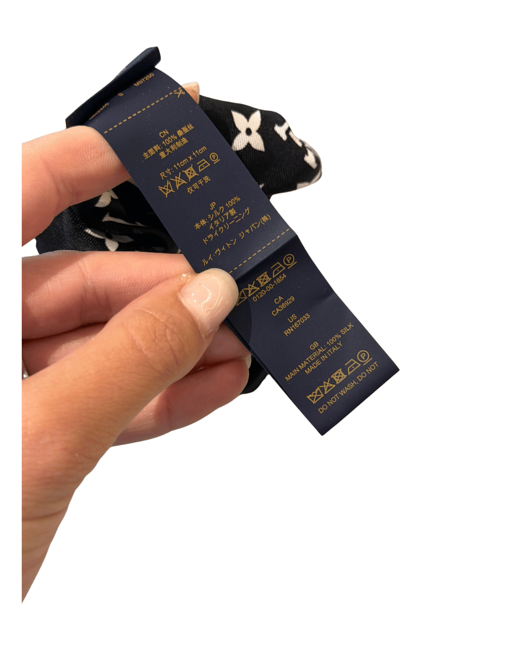 ELASTICO CAPELLI LOUIS VUITTON BIANCO E NERO
