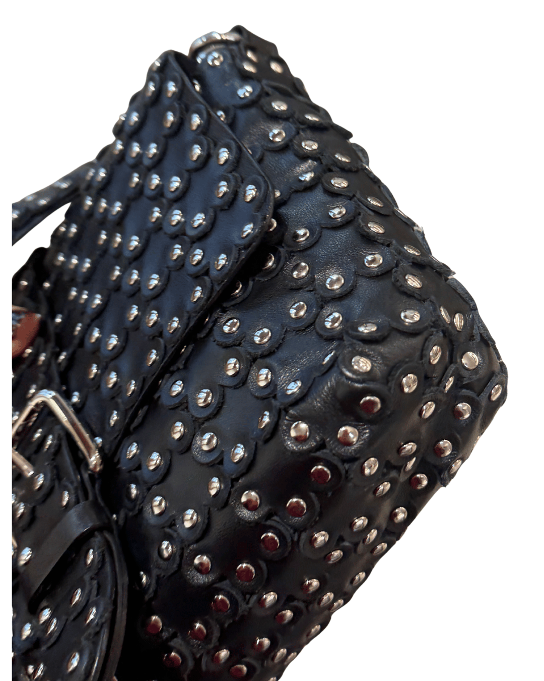 BORSA RED VALENTINO NERA CON BORCHIE