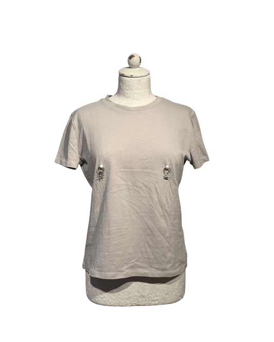 TSHIRT GRIGIO CHIARO ELISABETTA FRANCHI PIERCING TG 44