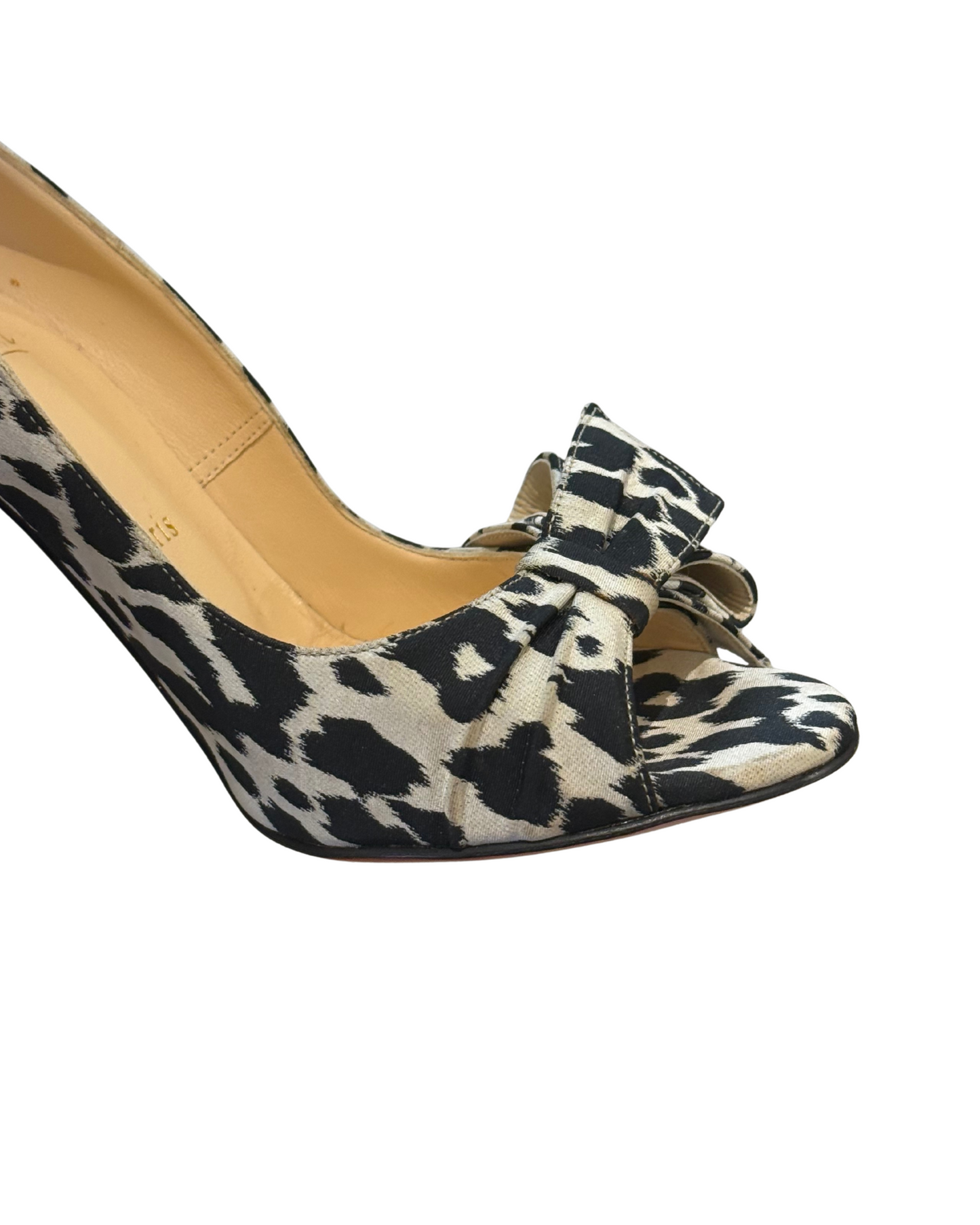 DECOLLETE OPEN TOE LOUBOUTIN ANIMALIER nr37