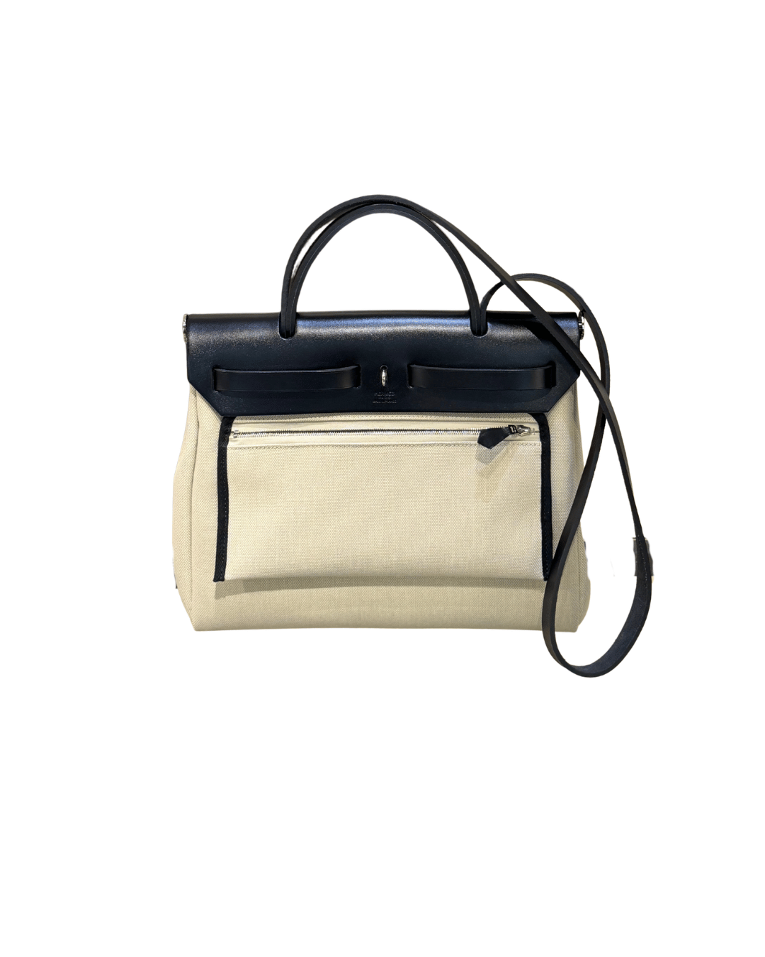 HERBAG HERMES ZIP 31 BEIGE E RIFINITURE NERE