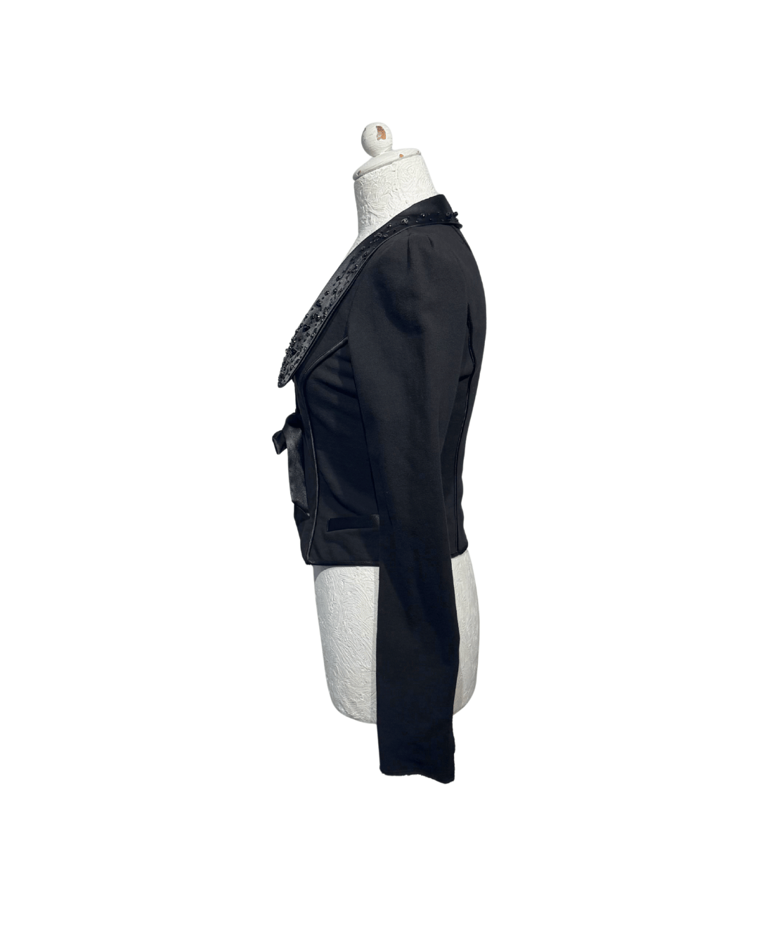 GIACCA CORTA NERA MAXMARA CON PIETRE Tg S