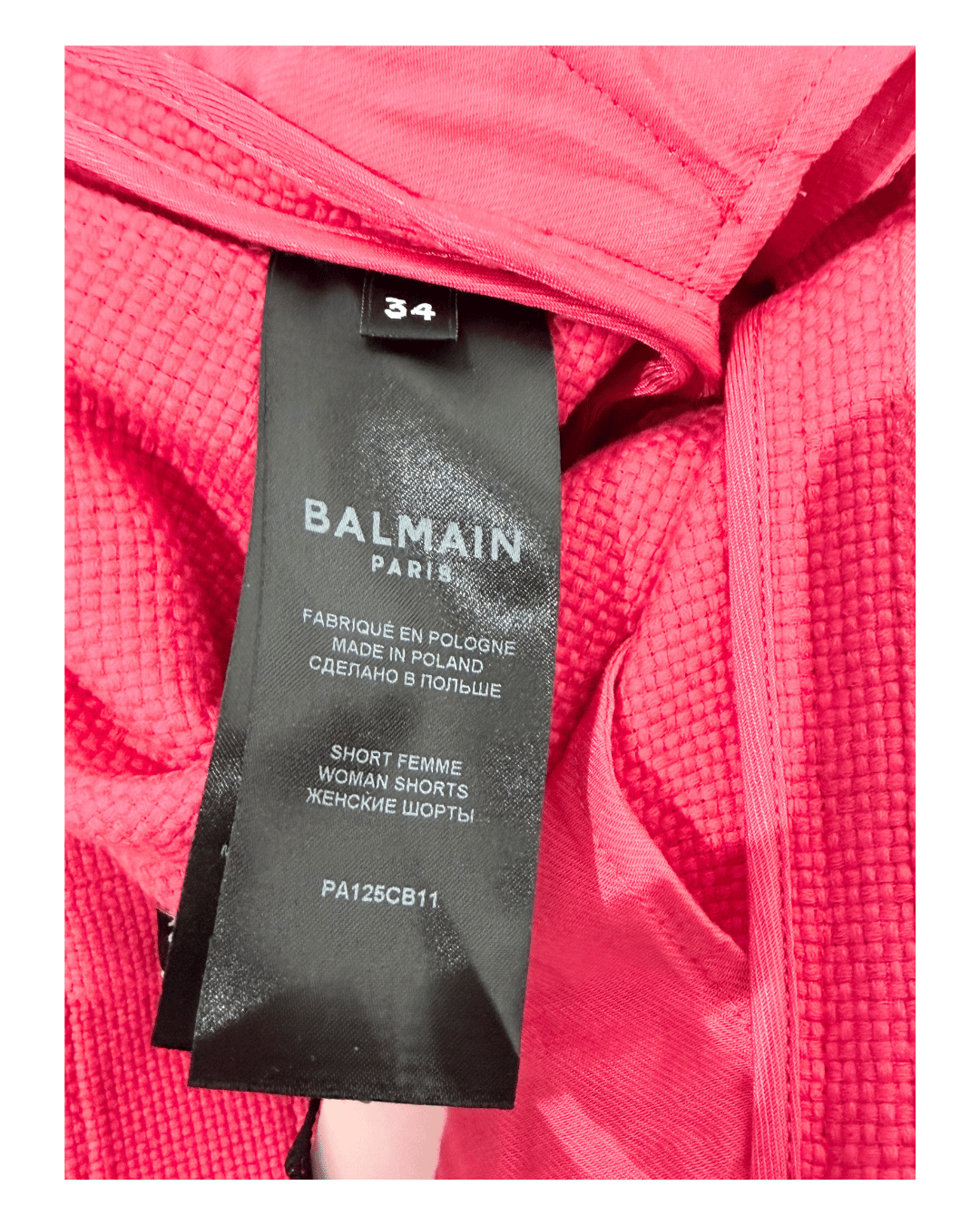 SHORTS BALMAIN FUCSIA