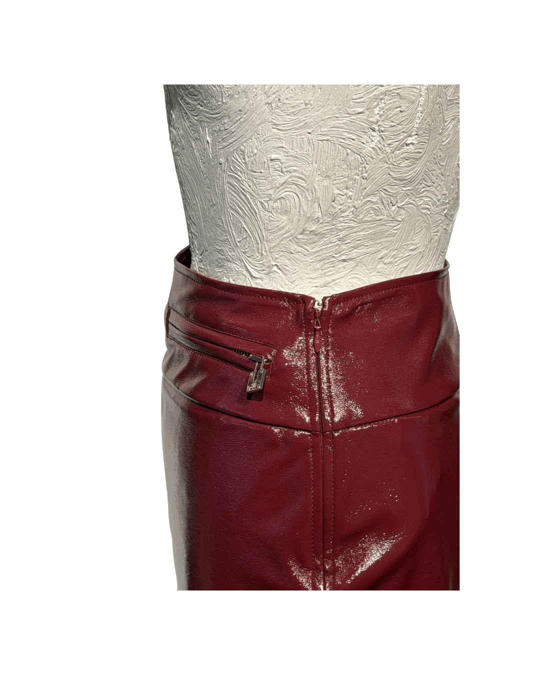 GONNA CORTA SIMILPELLE BORDEAUX ELISABETTA FRANCHI Tg 40