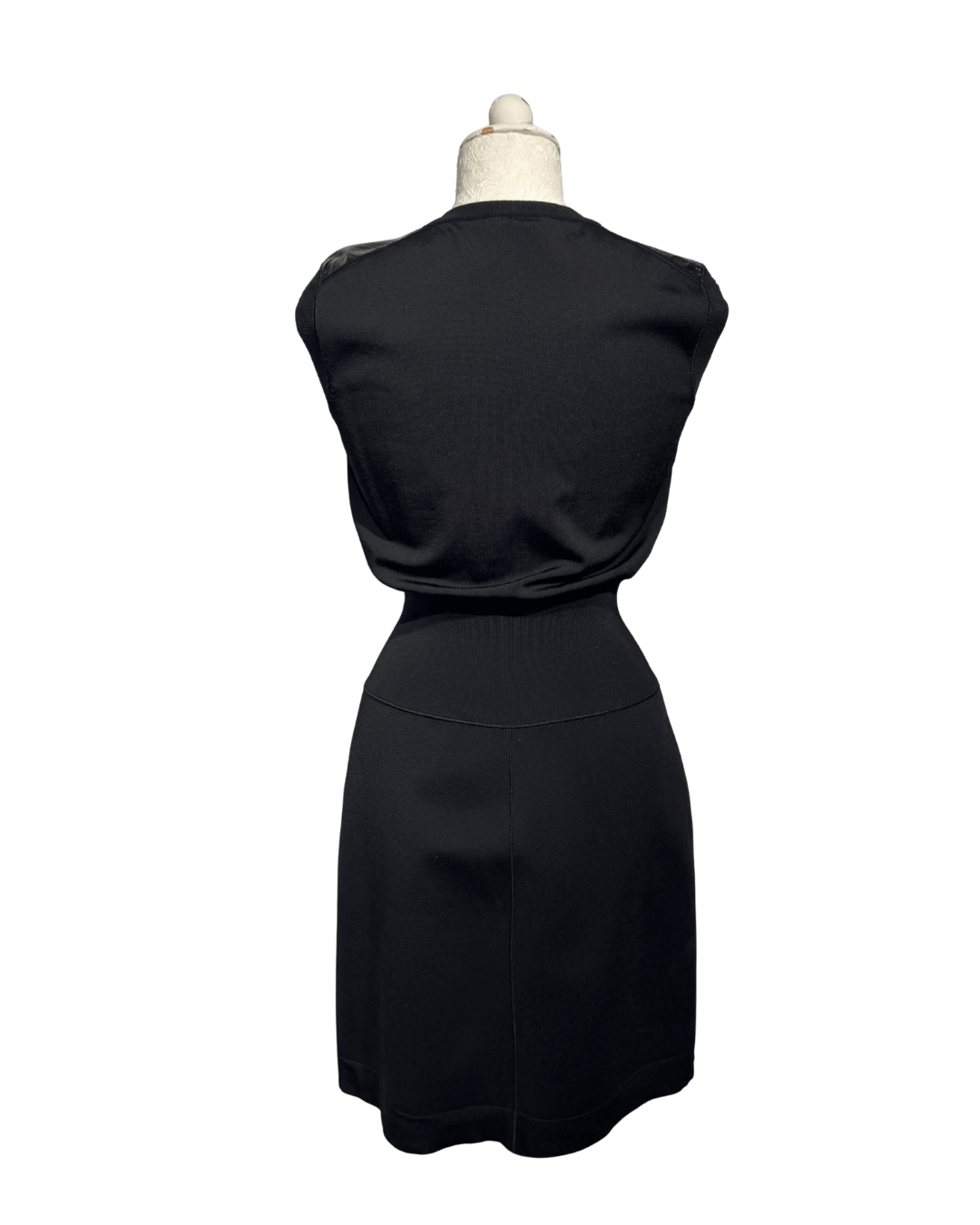 ABITO LOUIS VUITTON CON DETTAGLIO IN PELLE LUCIDA