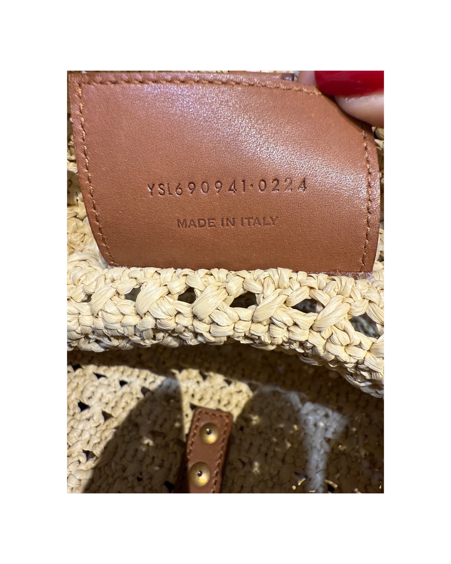 YSL IN RAFFIA INTRECCIATA
