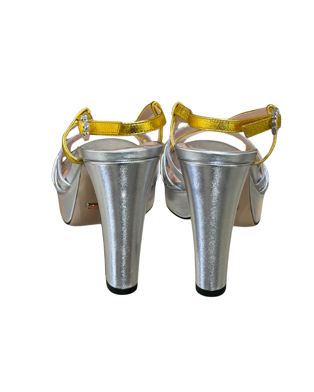 SANDALI GUCCI ARGENTO E ORO Nr 37