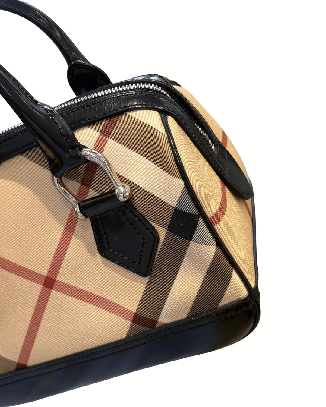 BAULETTO BOWLING BURBERRY RIFINITURE NERE
