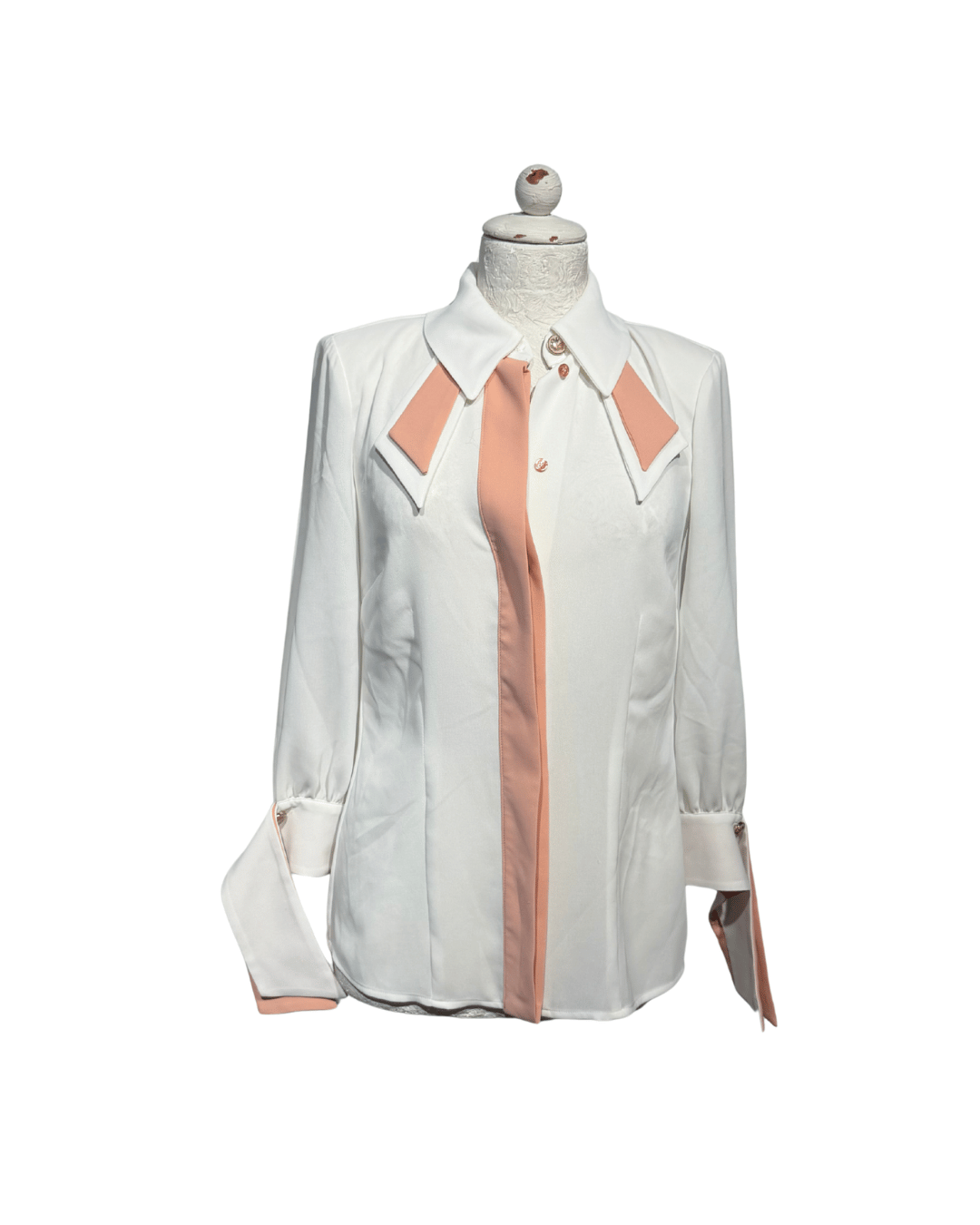 CAMICIA ELISABETTA FRANCHI BIANCA E ROSA Tg 40