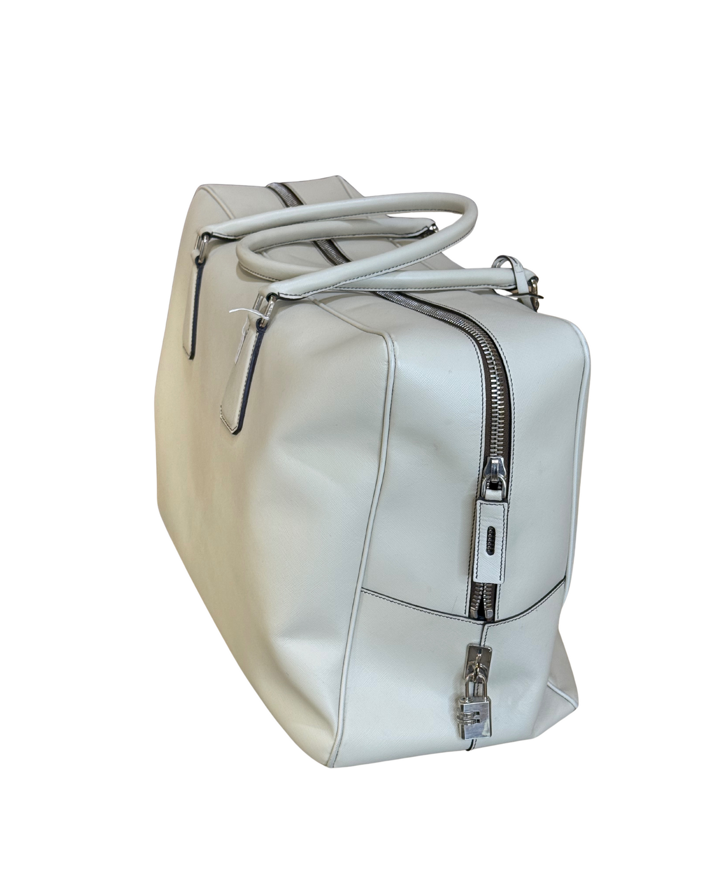 BORSONE PELLE SAFFIANO BIANCO