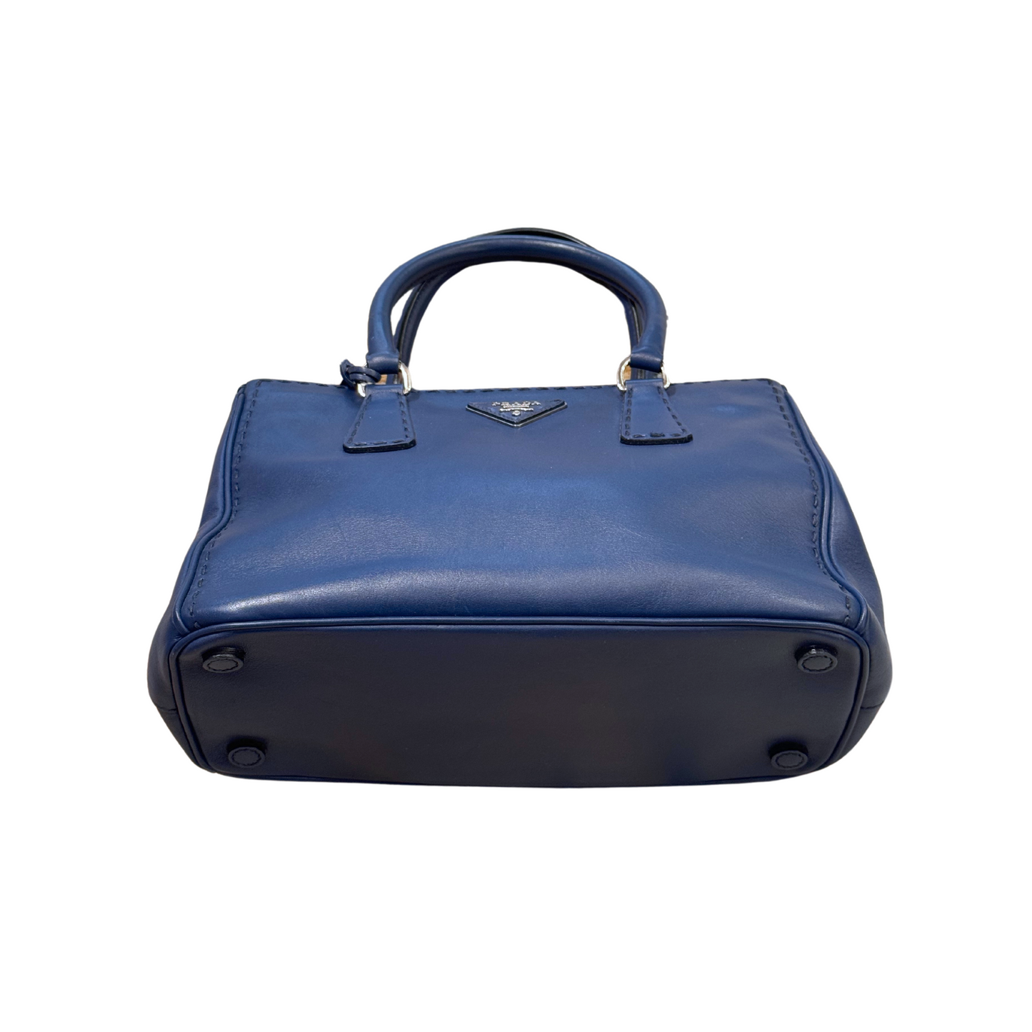 BORSA DI PRADA PELLE LISCIA BLU