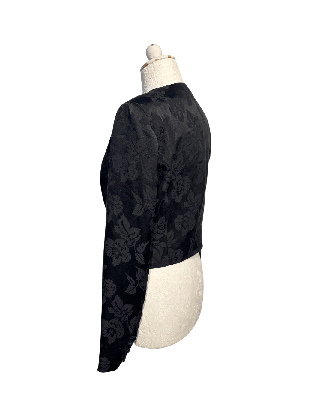 GIACCA IN SETA NERA CON LAVORAZIONE JACQUARD Tg 42