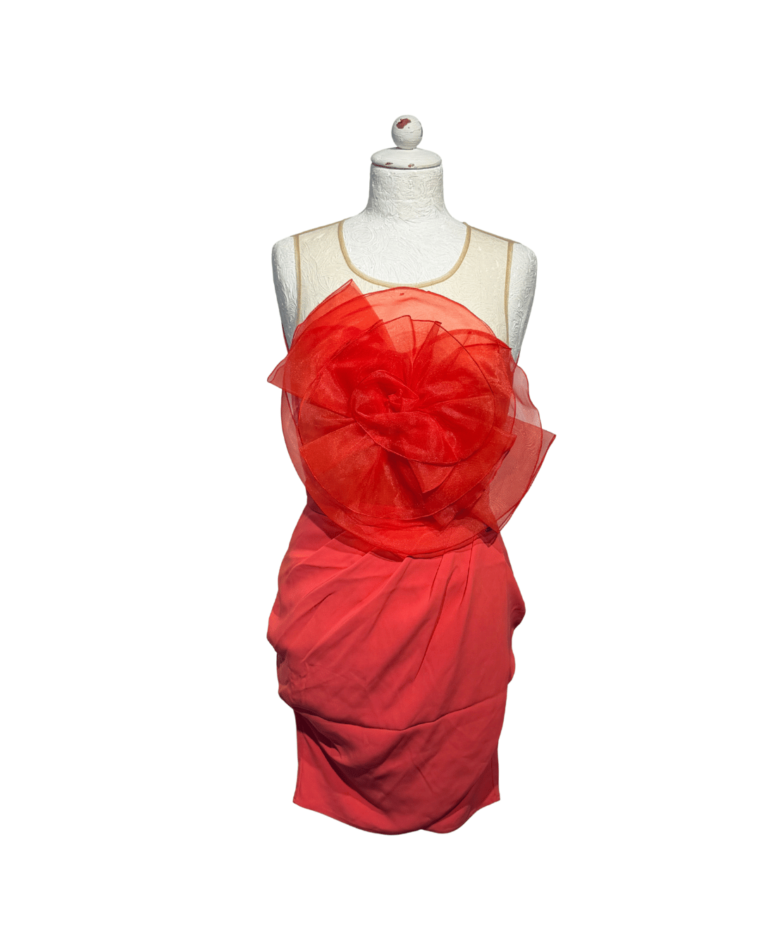 MINI ABITO CON MAXI FIORE IN TULLE Tg 40