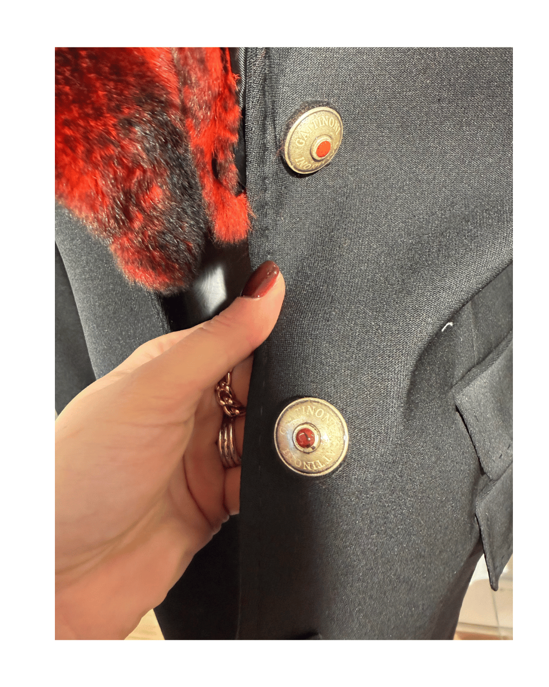 CAPPOTTO GATTINONI NERO PELO LAPIN