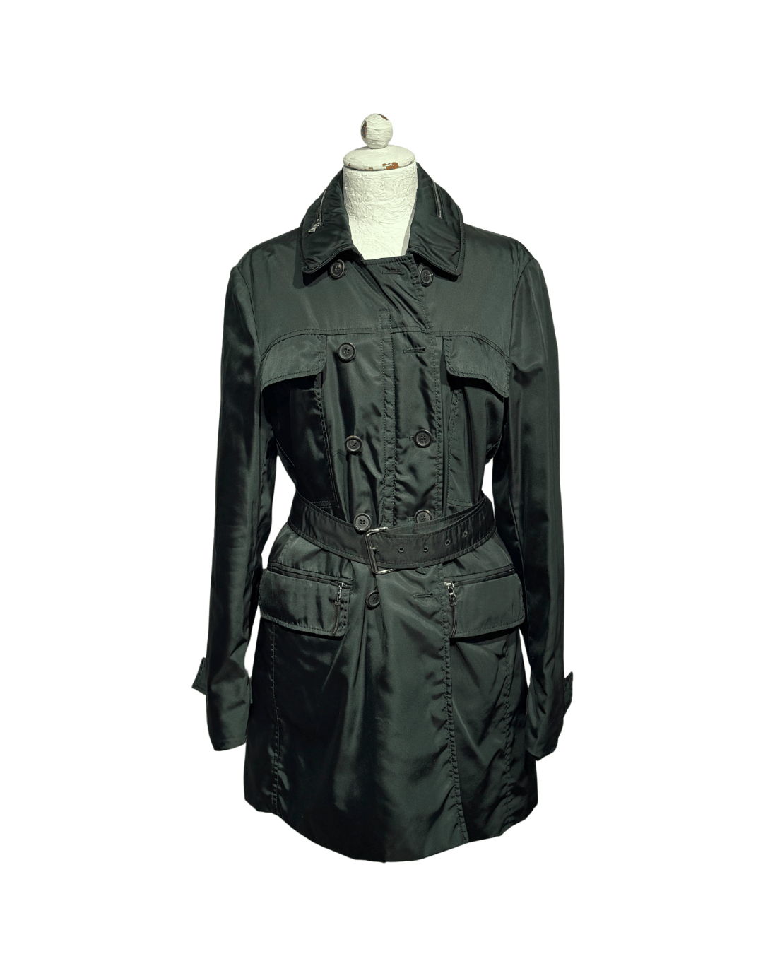 IMPERMEABILE PRADA VERDE SCURO Tg 46