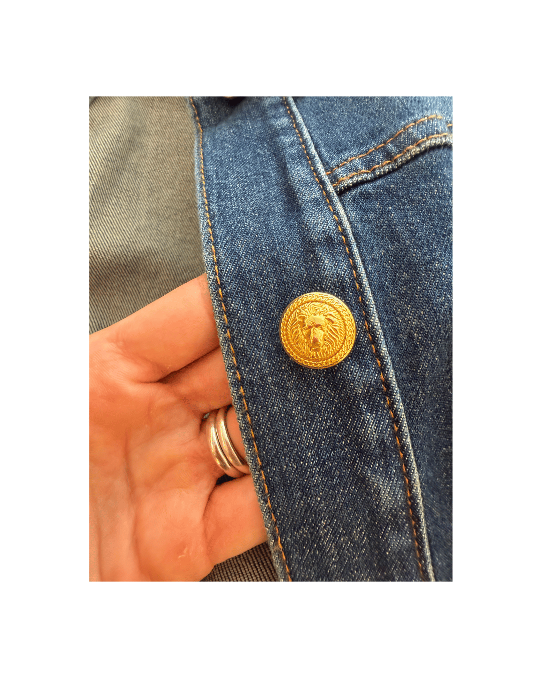 GIACCA JEANS BALMAIN BOTTONI DORATI Tg S