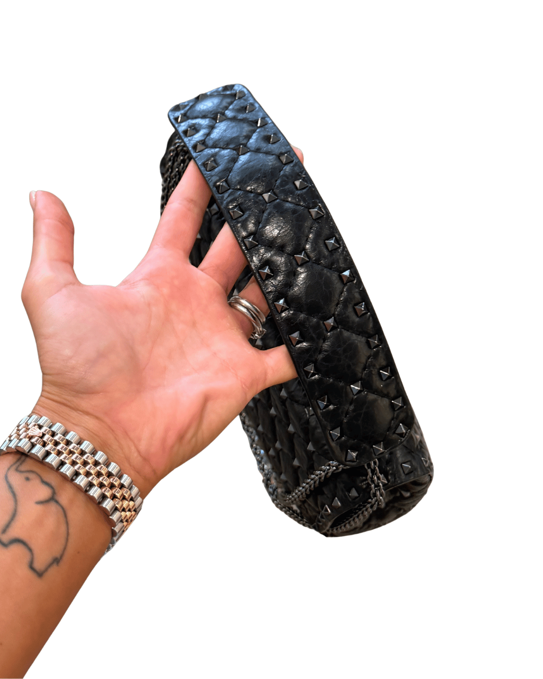 VALENTINO SPIKE MEDIA NERA EFFETTO VINTAGE