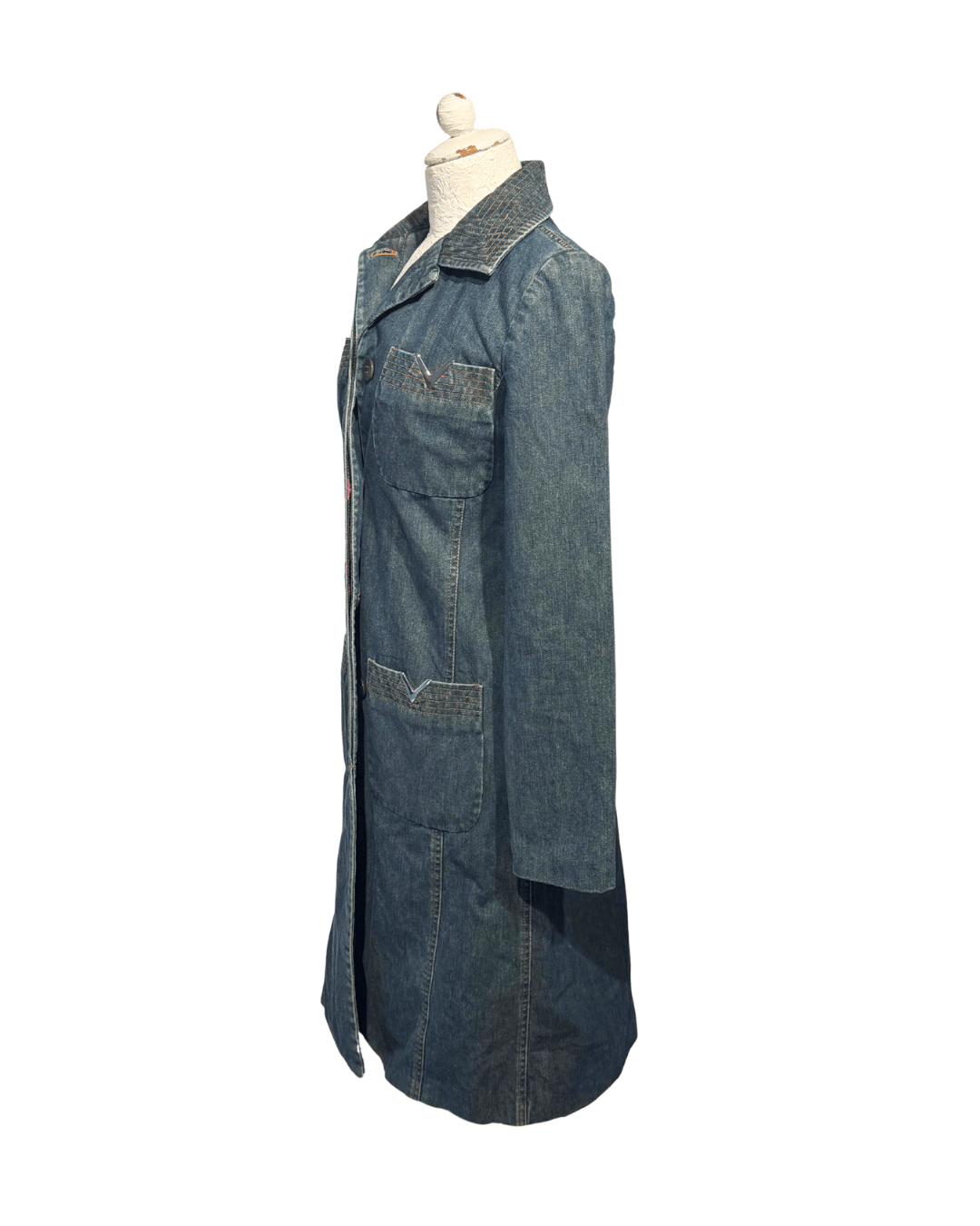 GIACCA LUNGA DENIM RED VALENTINO Tg 42