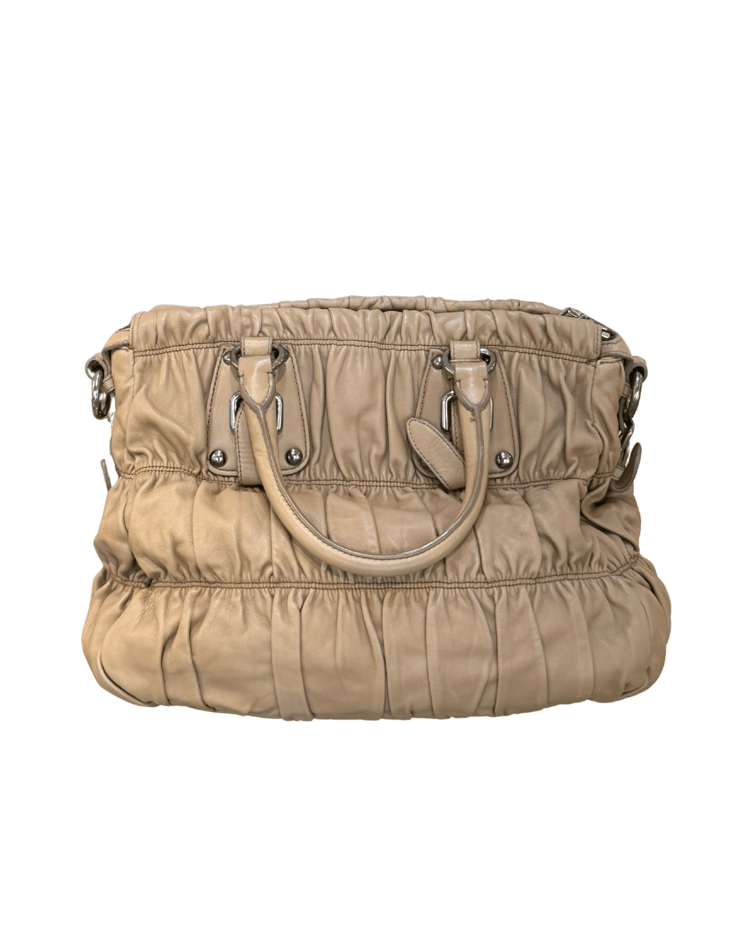 PRADA BEIGE GAUFRE CON TRACOLLA