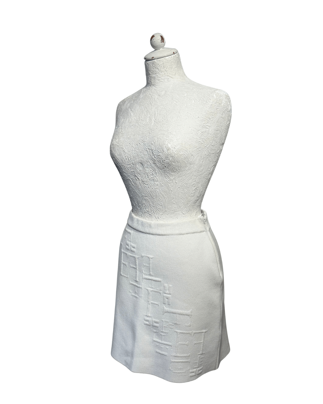 GONNA IN MAGLIA BIANCA ELISABETTA FRANCHI TG 44
