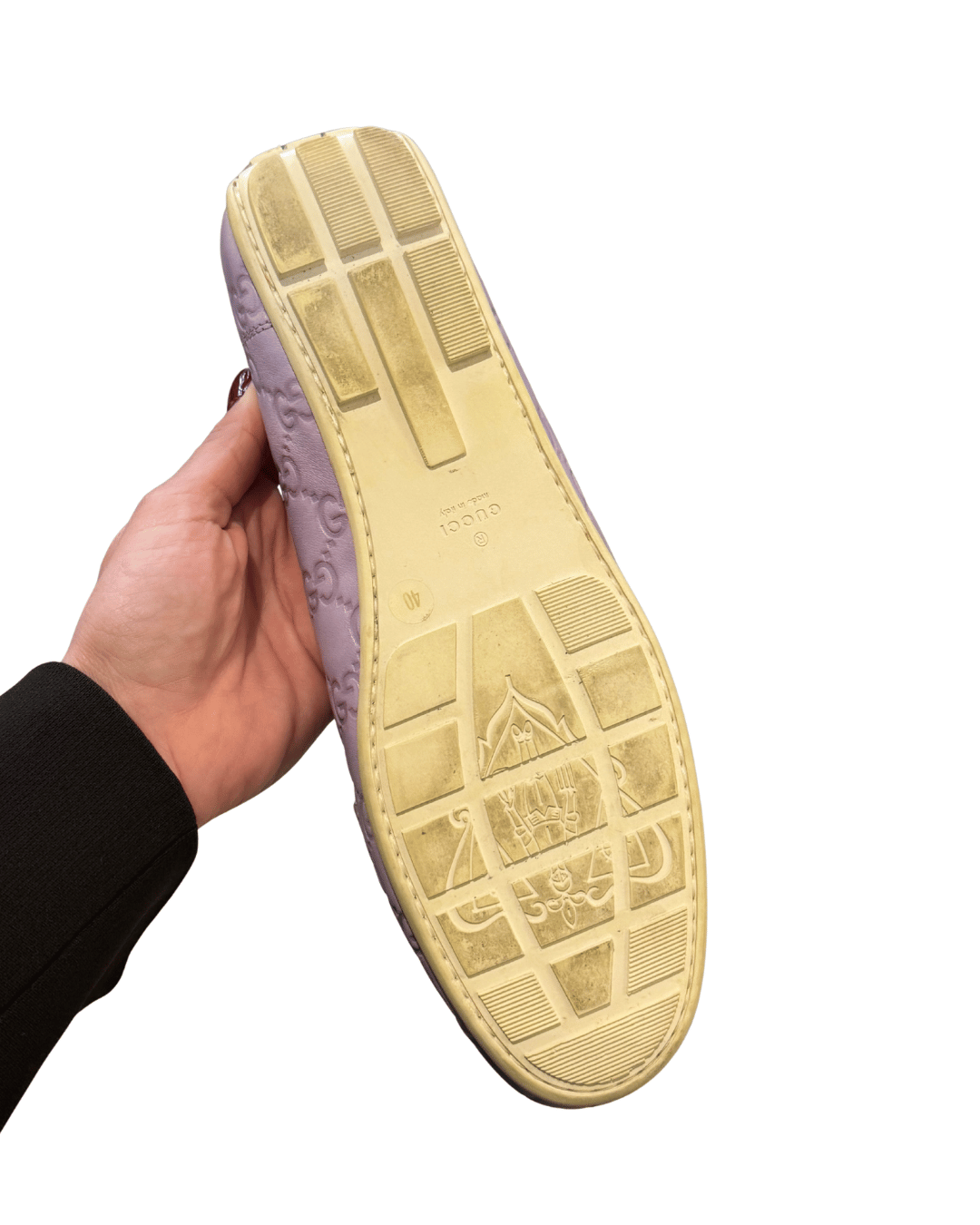 MOCASSINI GUCCI HORSEBIT PELLE LILLA Nr 40