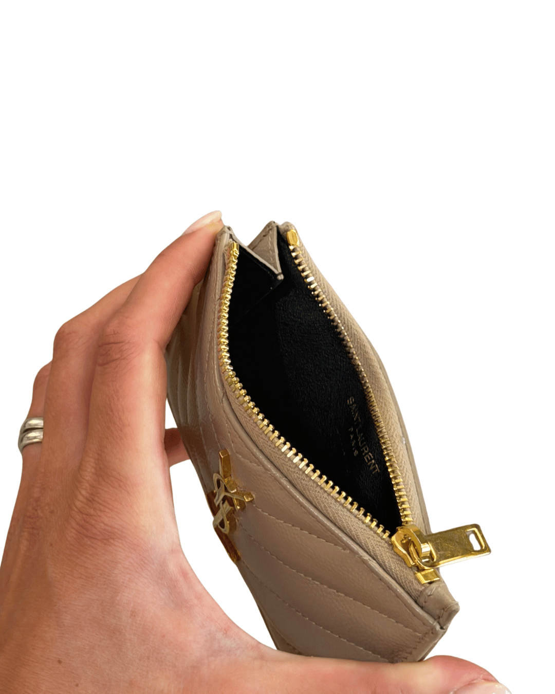 PORTACARTE / PORTAMONETE YSL BEIGE
