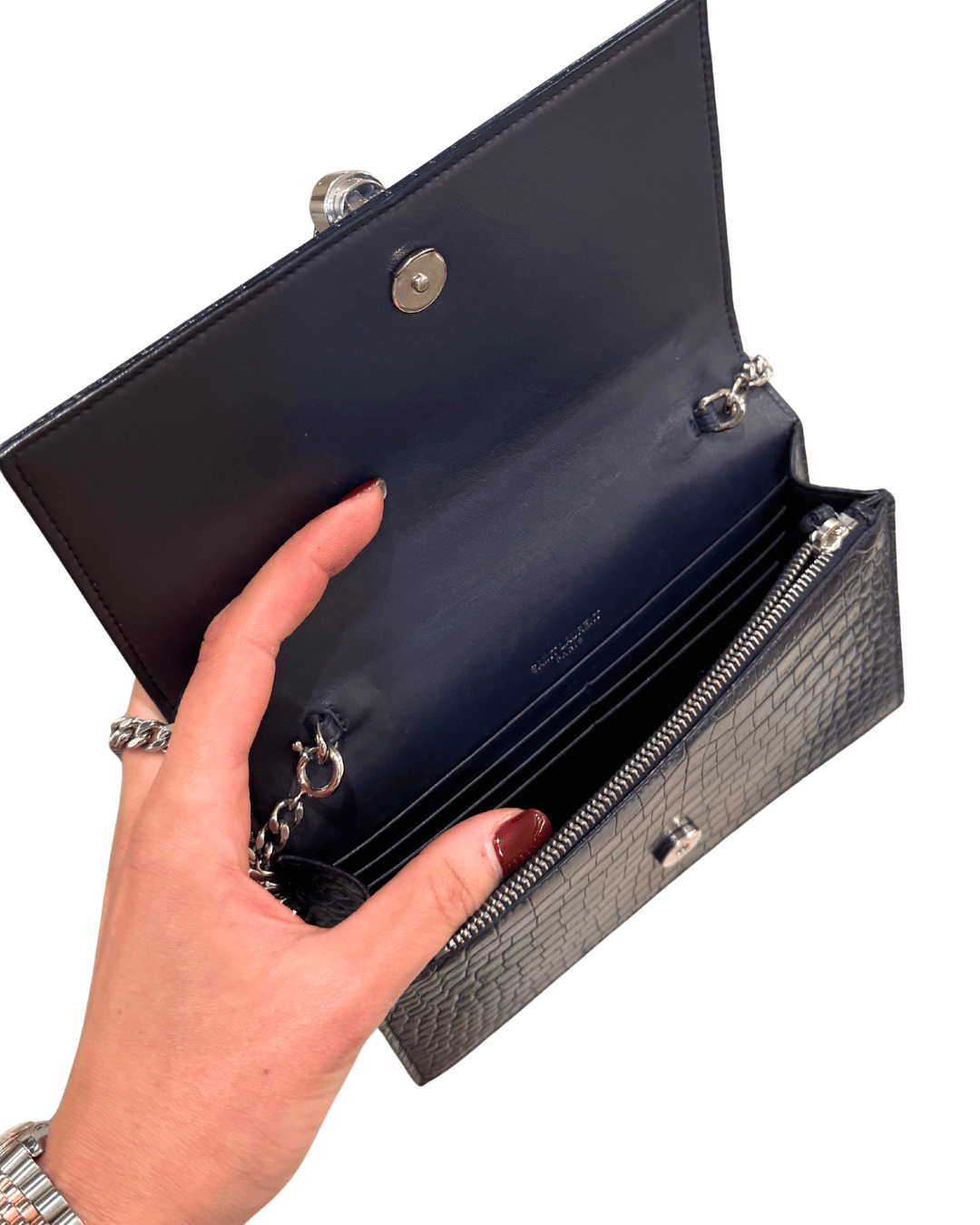 WOC YSL STAMPA COCCO BLU NAVY