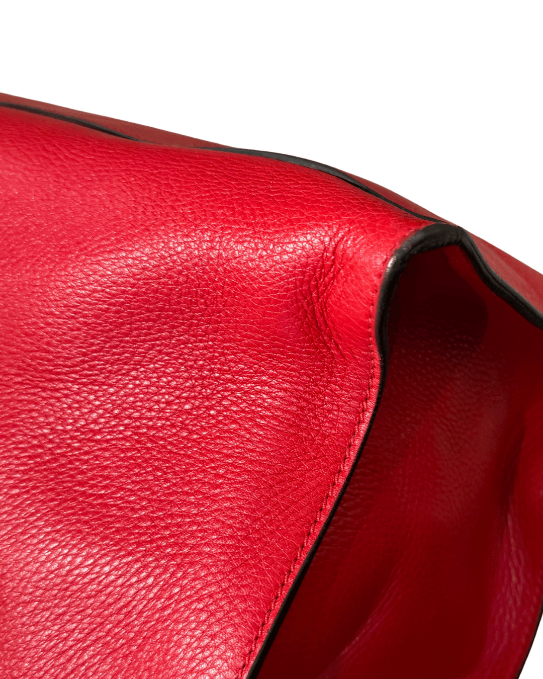 GUCCI RETTANGOLARE PELLE ROSSA MANICI BAMBOO