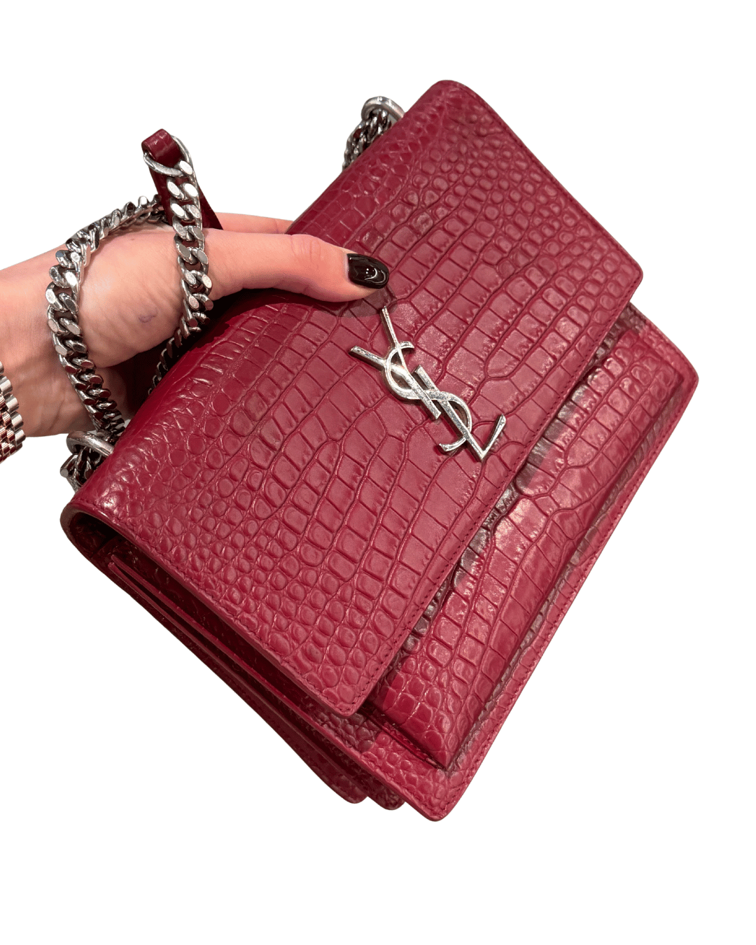 SUNSET YSL STAMPA COCCO BORDEAUX/VINACCIA