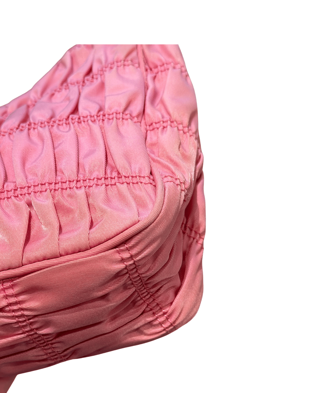 PRADA IN NYLON ROSA TESSUTO GAUFRE