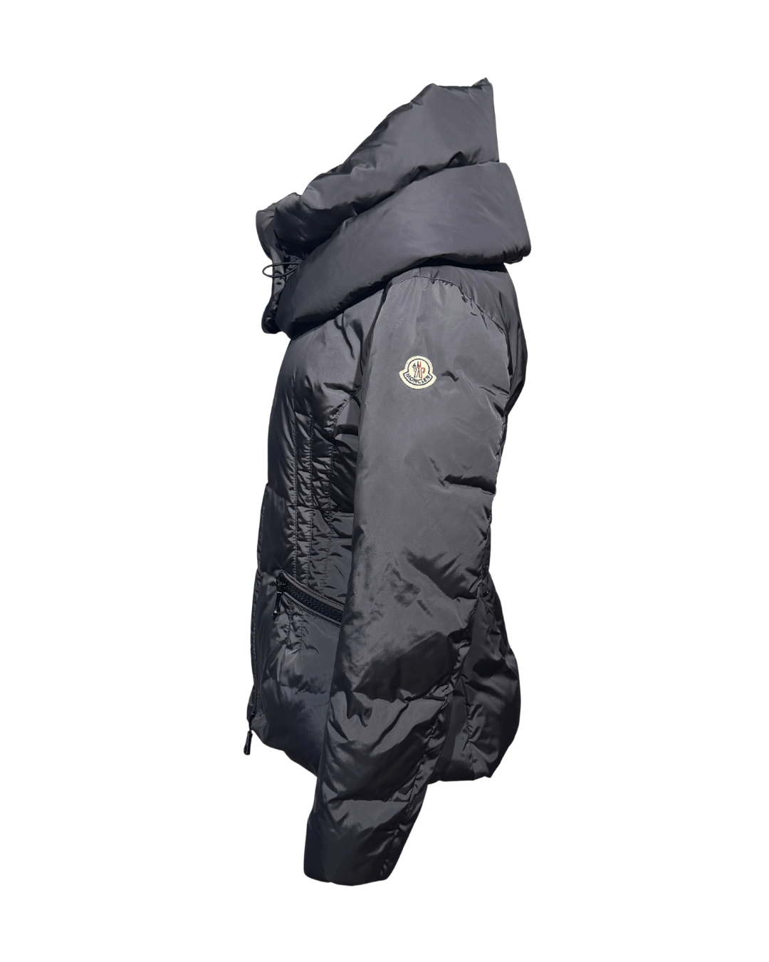 PIUMINO MONCLER DONNA MAXI COLLO GRIGIO ANTRACITE TG 44