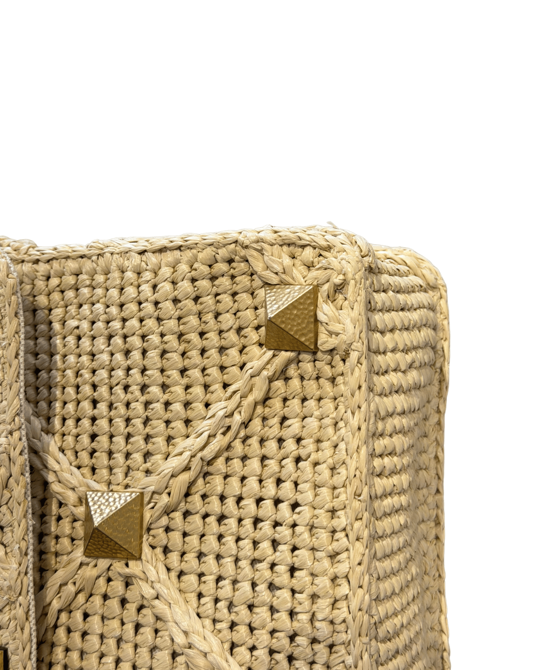 VALENTINO ROMAN STUD RAFFIA CON TRACOLLA MULTICOLOR