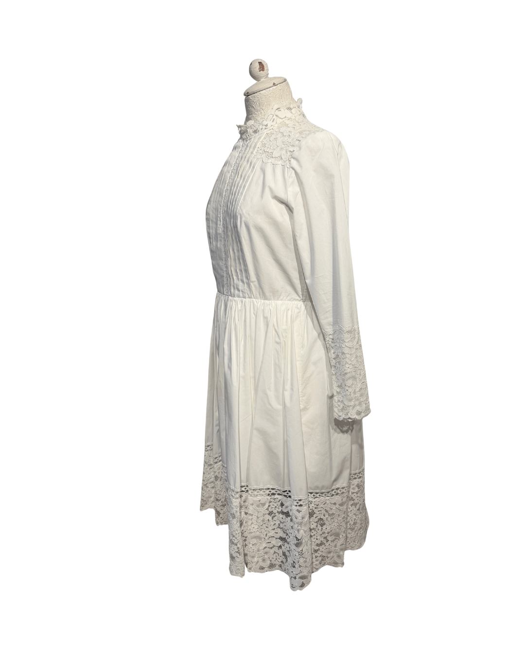 ABITO SANDRO PARIS BIANCO CON DETTAGLI PIZZO