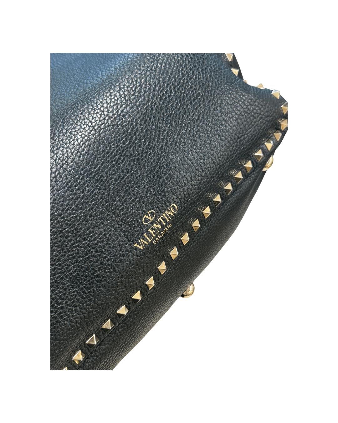 VALENTINO ROCKSTUD PELLE MARTELLATA NERA