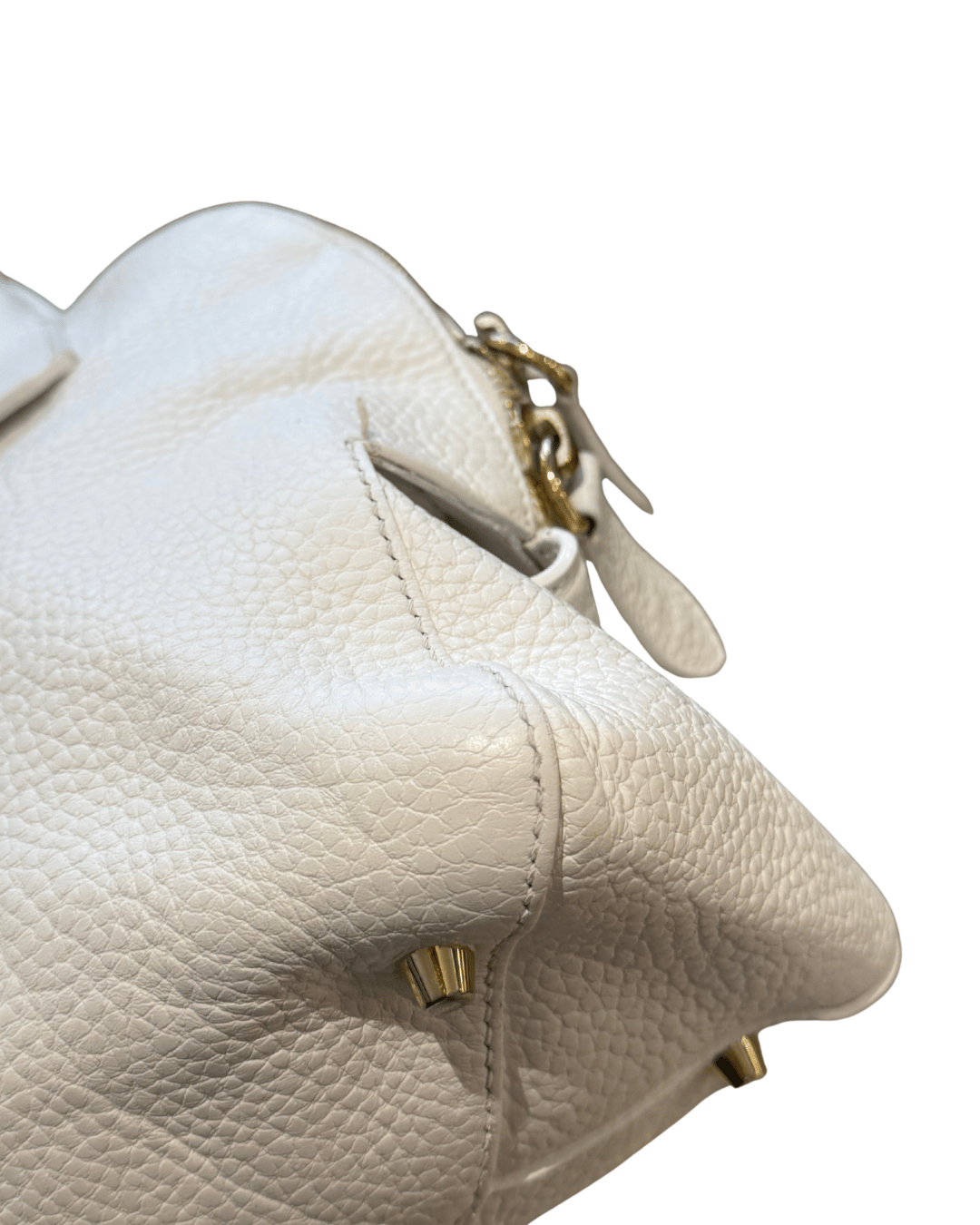 BORSA BURBERRY PELLE BIANCA MARTELLATA